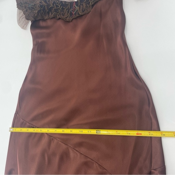 Ralph Lauren Collection Vintage Silk Gown Dress Embroidered Maxi 90s Slip Formal - Picture 5 of 15